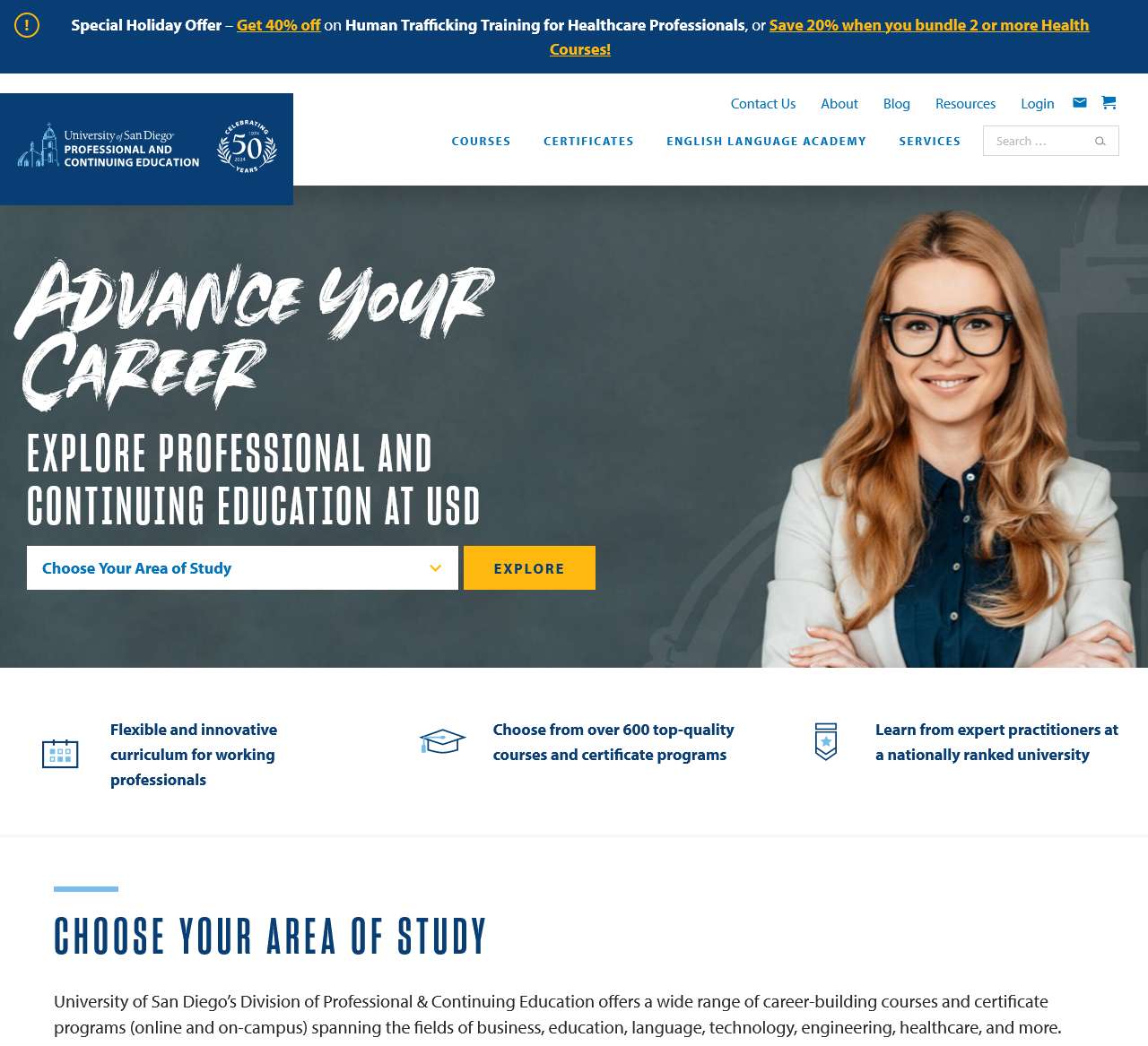 University of San Diego – Professional & Continuing Education